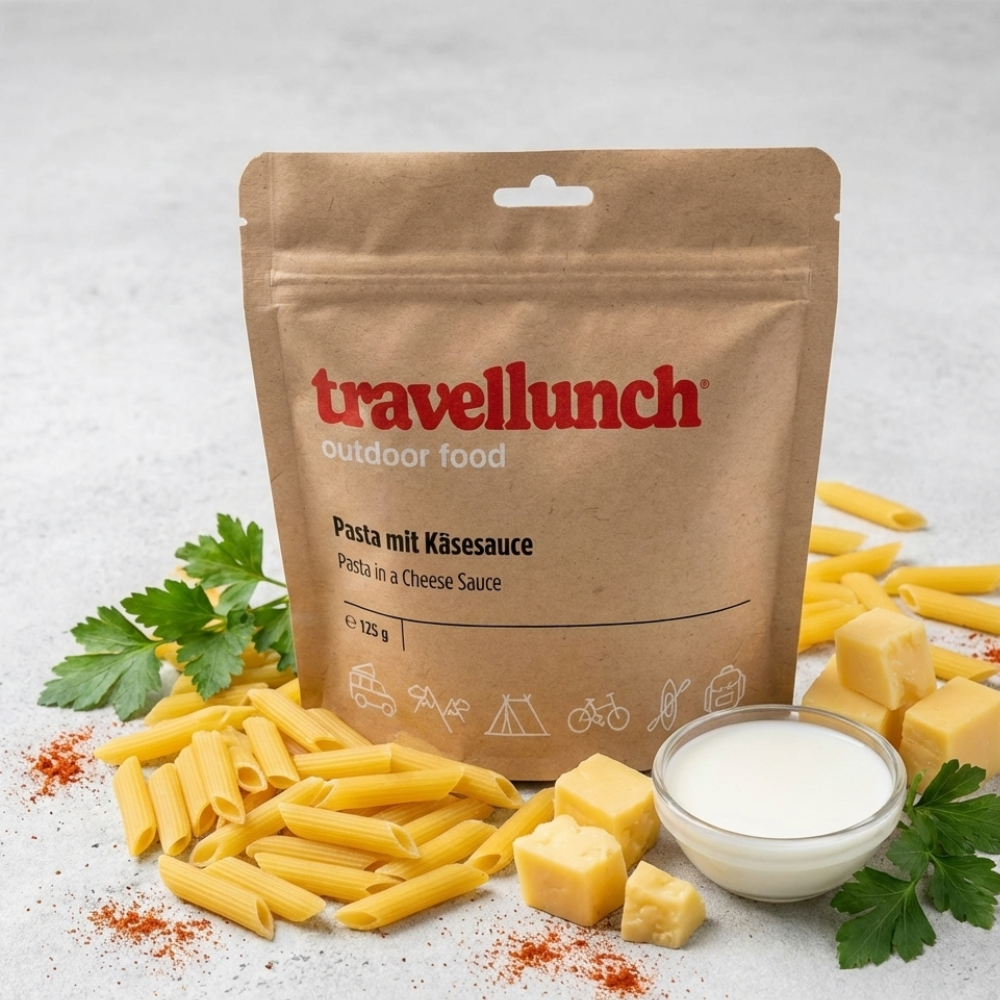 Travellunch • Pasta in kaassaus • Vegetarische maaltijd