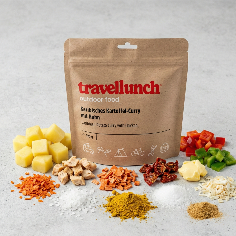 Travellunch • Caribische Aardappelcurry • Gevriesdroogde Maaltijd