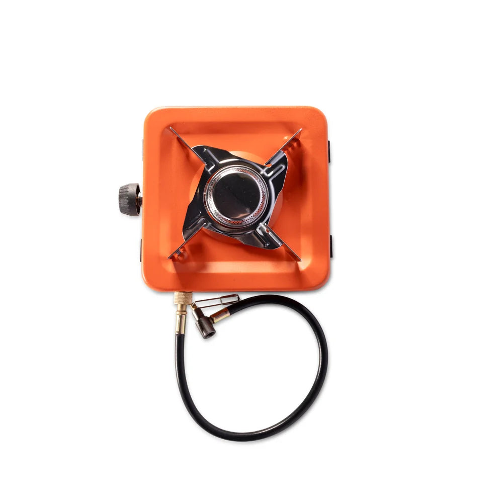 Vango Blaze 1-pits gas kooktoestel met een roestvrijstalen brander en een compacte zwarte behuizing 2