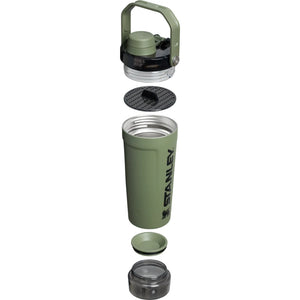 Vitalize Shaker Bottle lekvrije eiwitshaker met maataanduiding, mengbal en schroefdop, inhoud 0,59 liter
